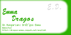 emma dragos business card